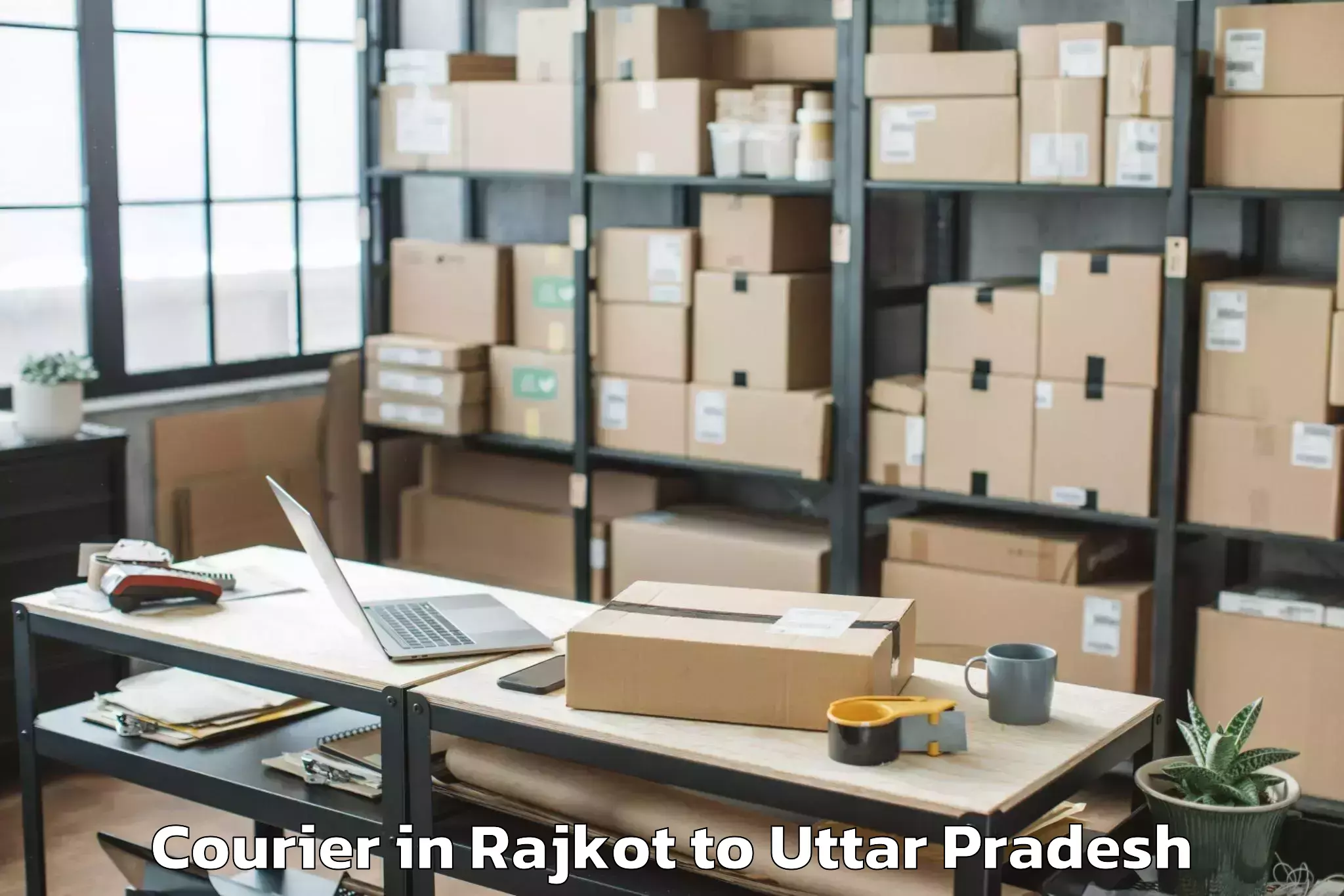 Hassle-Free Rajkot to Afzalgarh Courier